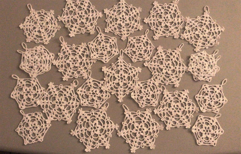 Brenda.  Crocheted snowflakes. 12.20.jpg